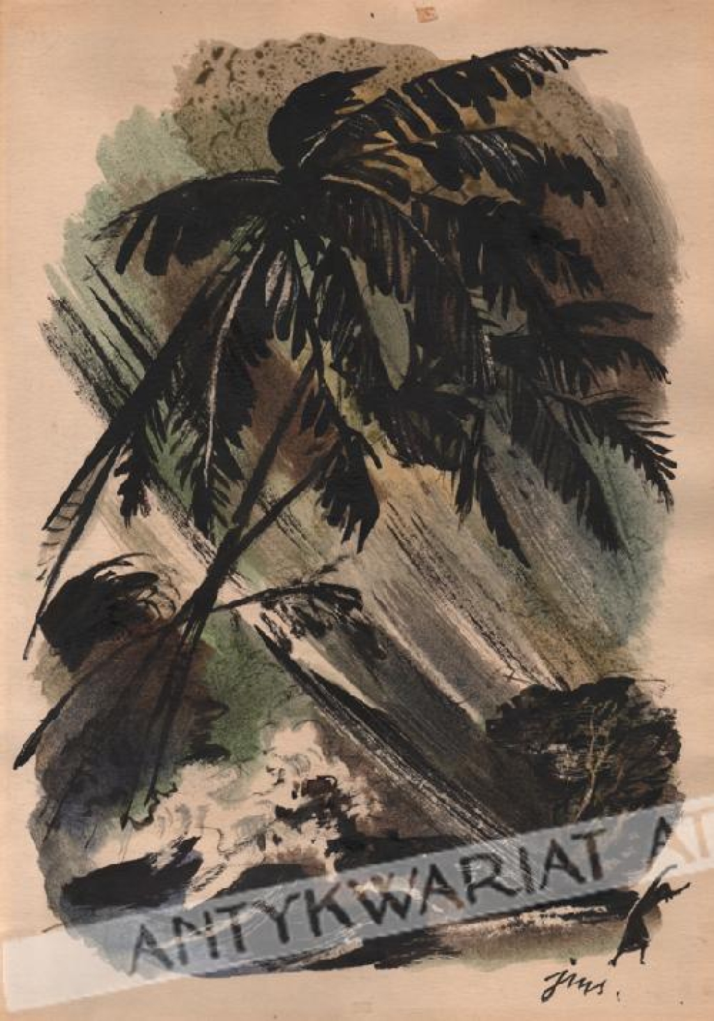 [rysunek, ok. 1958] Ilustracja od książki "Dzieci z Wysp Koralowych"