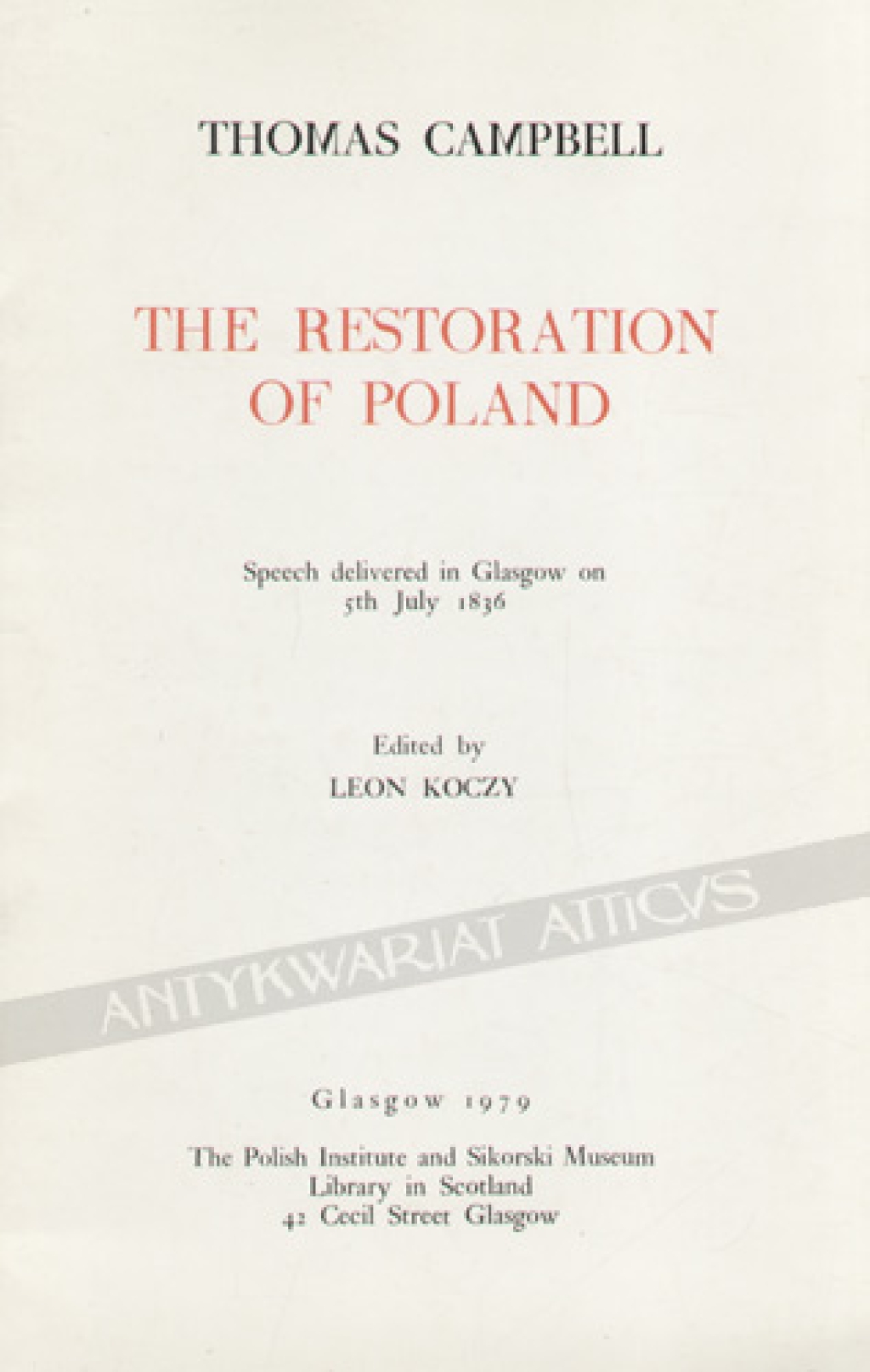 The Restoration of Poland