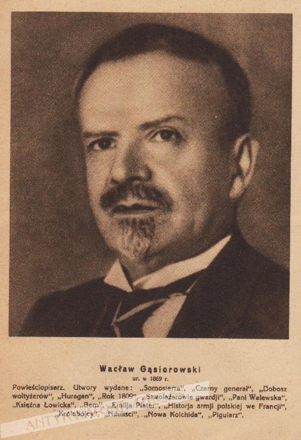 [pocztówka, 1933] Wacław Gąsiorowski