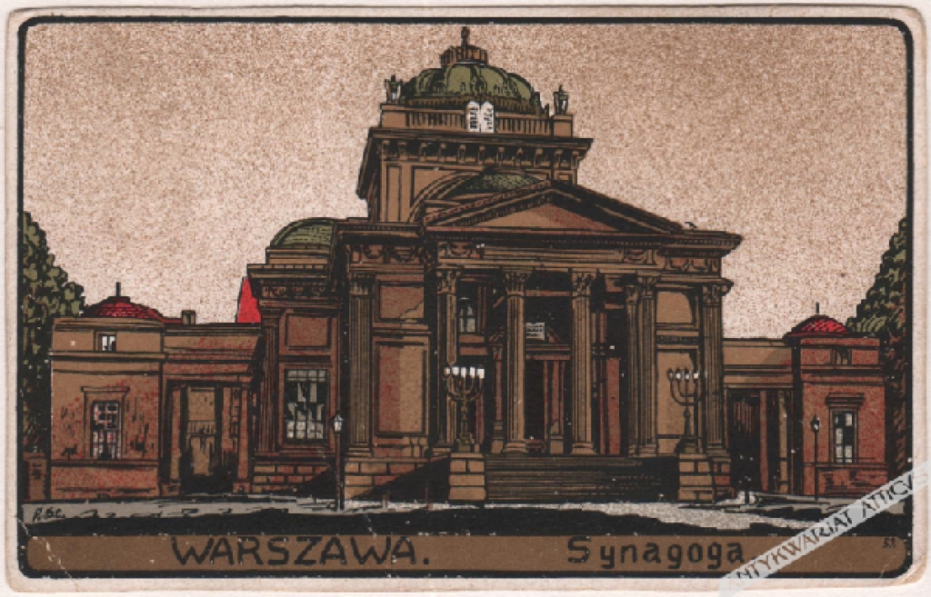 [pocztówka, ok. 1914] Warszawa. Synagoga