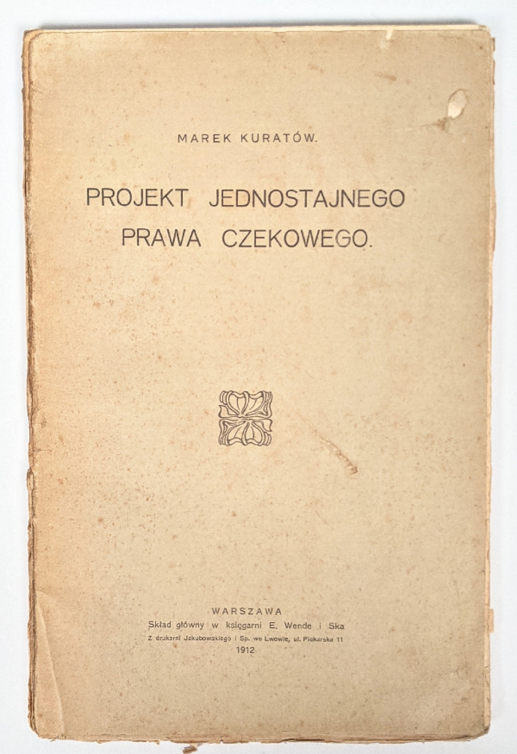 Projekt jednostajnego prawa czekowego