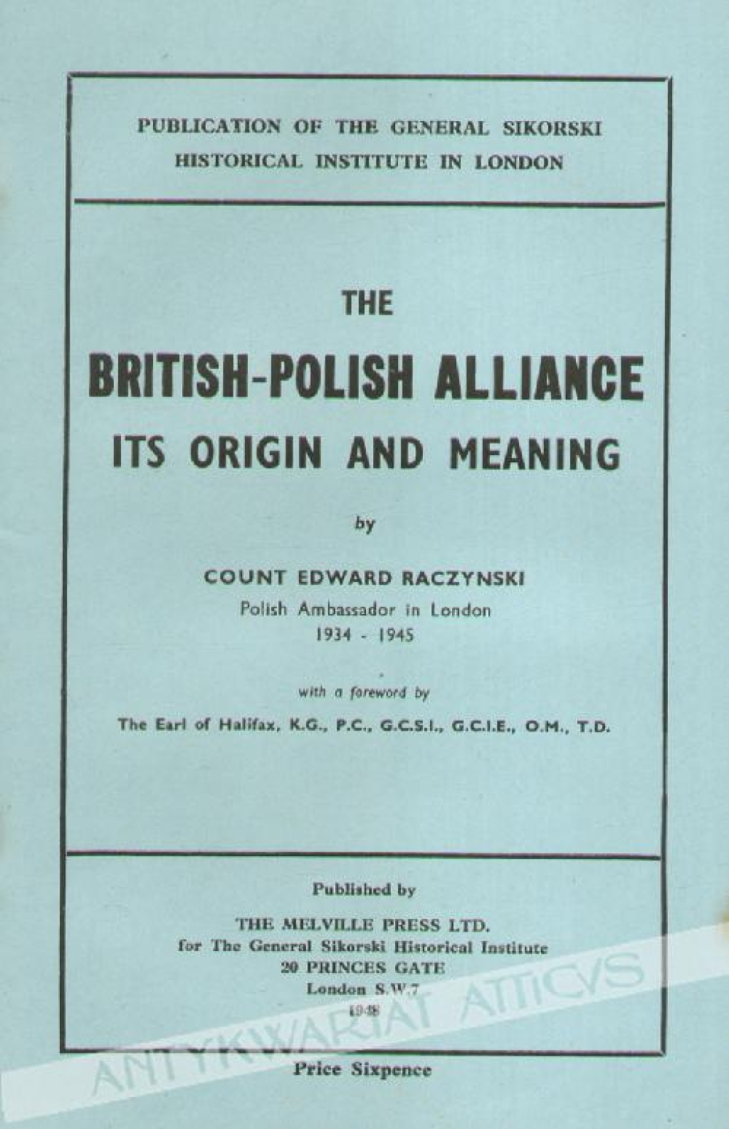 The British-Polish Alliance its origin and meaning