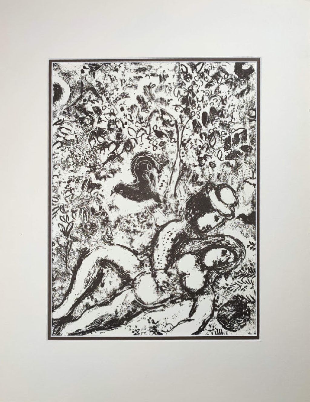 [grafika, 1963] Liebespaar vor dem Baum ("Le couple à l'arbre") [zakochani]