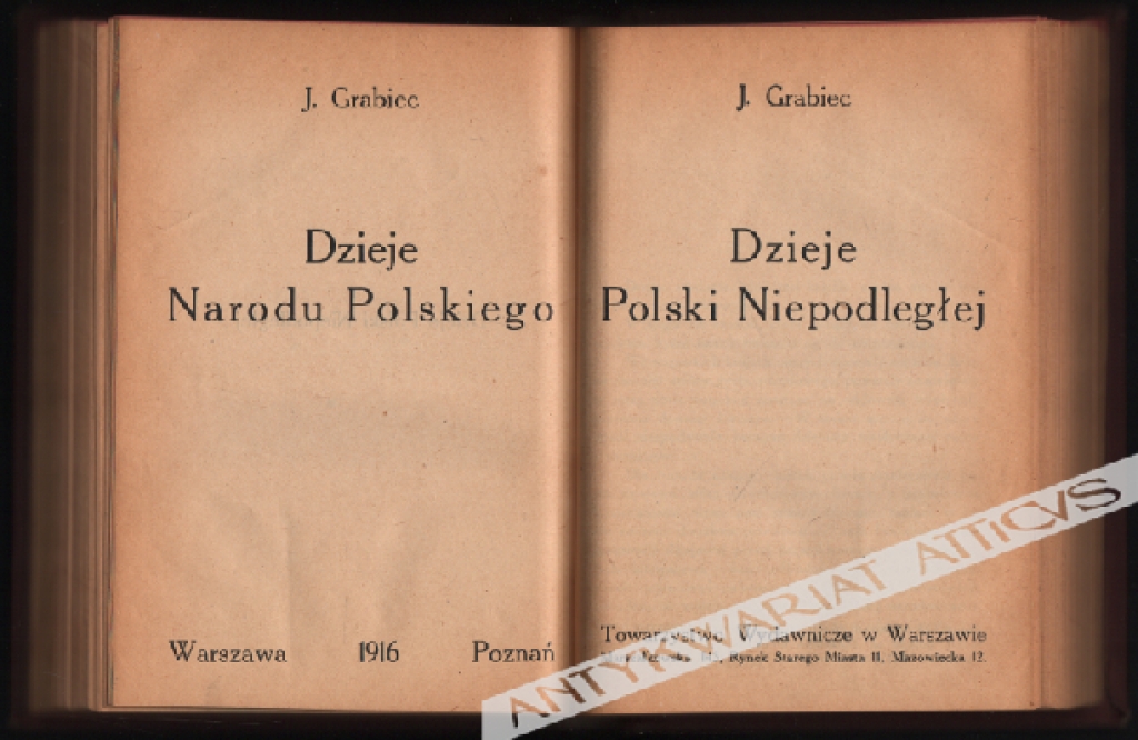 Dzieje porozbiorowe narodu polskiego. Dzieje Polski Niepodległej [współoprawne]