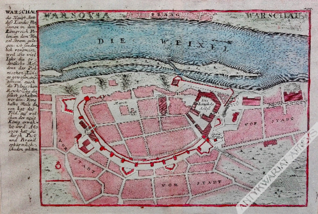 [plan, Warszawa, 1709-1730] Warsovia Warschau