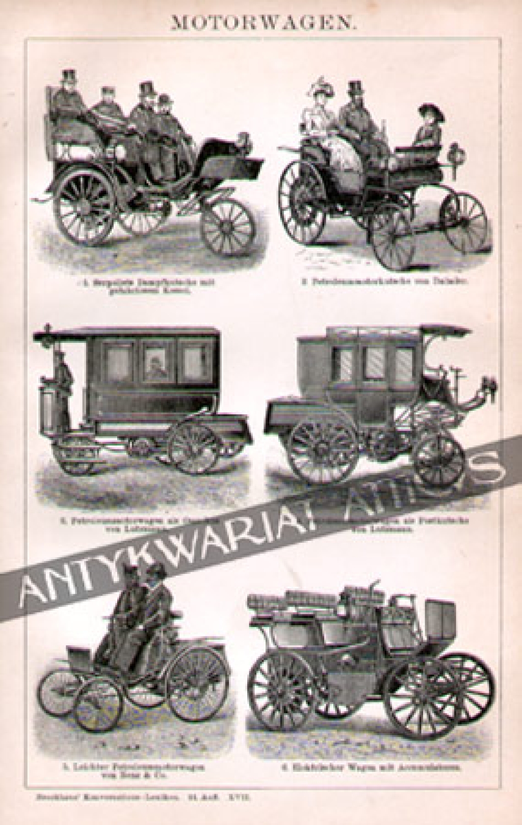 [rycina, 1897] Motorwagen [typy pojazdów]