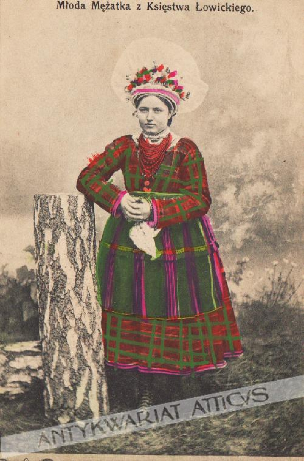 [pocztówka 1908] Młoda Mężatka z Księstwa Łowickiego
