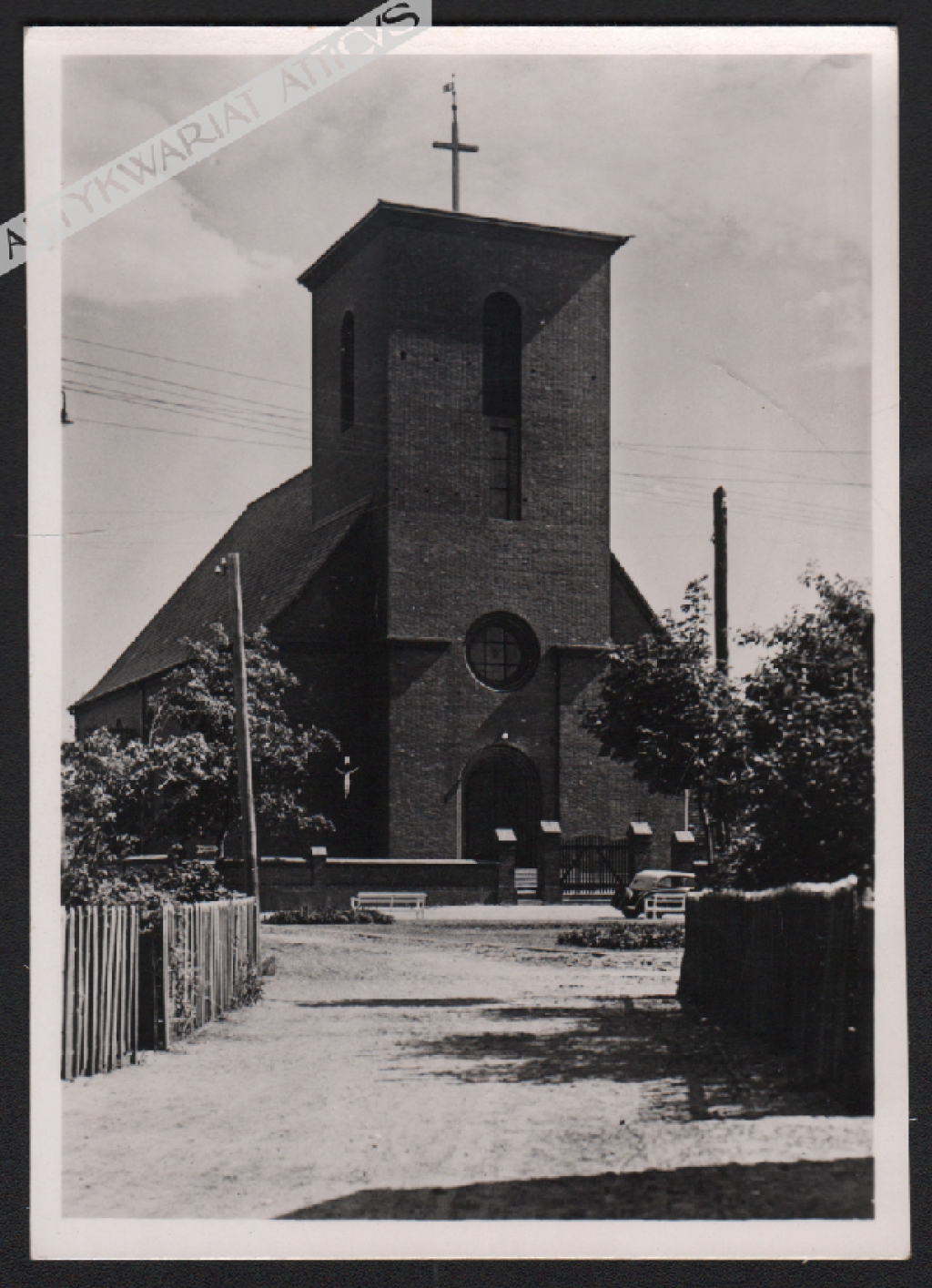 [pocztówka, 1939] Nad polskim morzem: Jastarnia, kościół parafialny