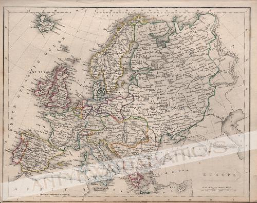 [mapa, Europa, 1892] Europe by Keith Johnston F.R.S.E.