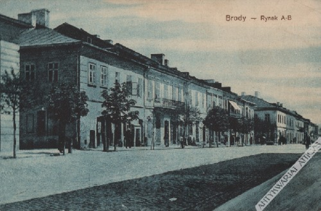 [pocztówka, ok. 1915] Brody. Rynek A-B