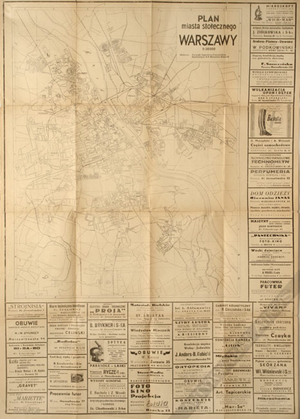 [mapa, ok. 1947] Plan miasta stołecznego Warszawy