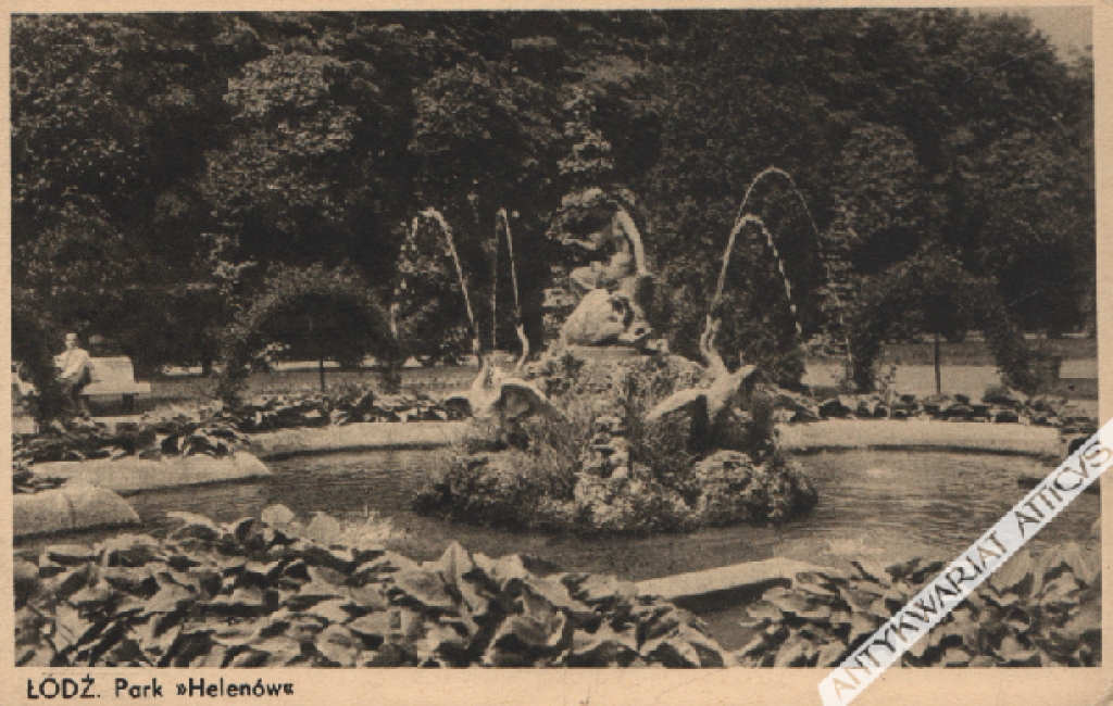 [pocztówka, lata 1930-te] Łódź. Park "Helenów"