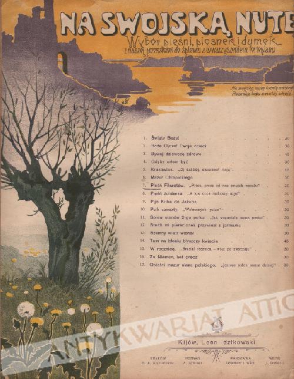 Pieśń filaretów (w Wilnie u Bazylianów w lutym 1824 r.). Słowa A.E. Odyńca [nuty]