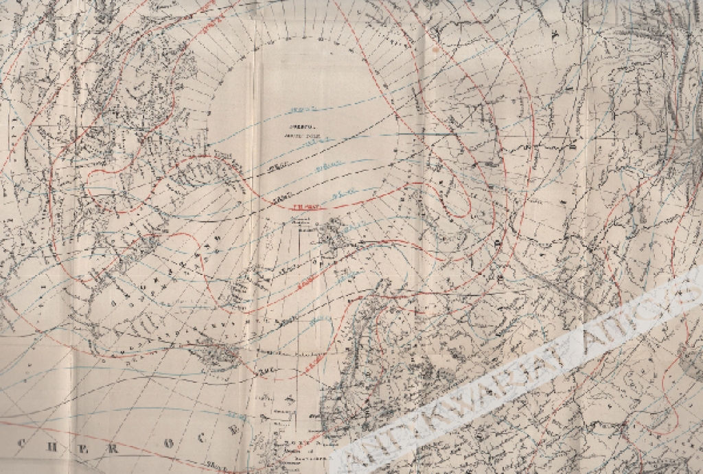 [mapa, Półkula Północna, 1856] Karte der nordlichen Hemisphare innerhalb des 40. Breitengrades