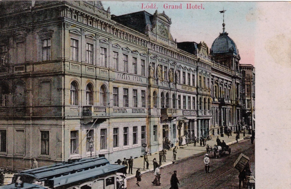[pocztówka, 1916] Łódź. Grand Hotel.