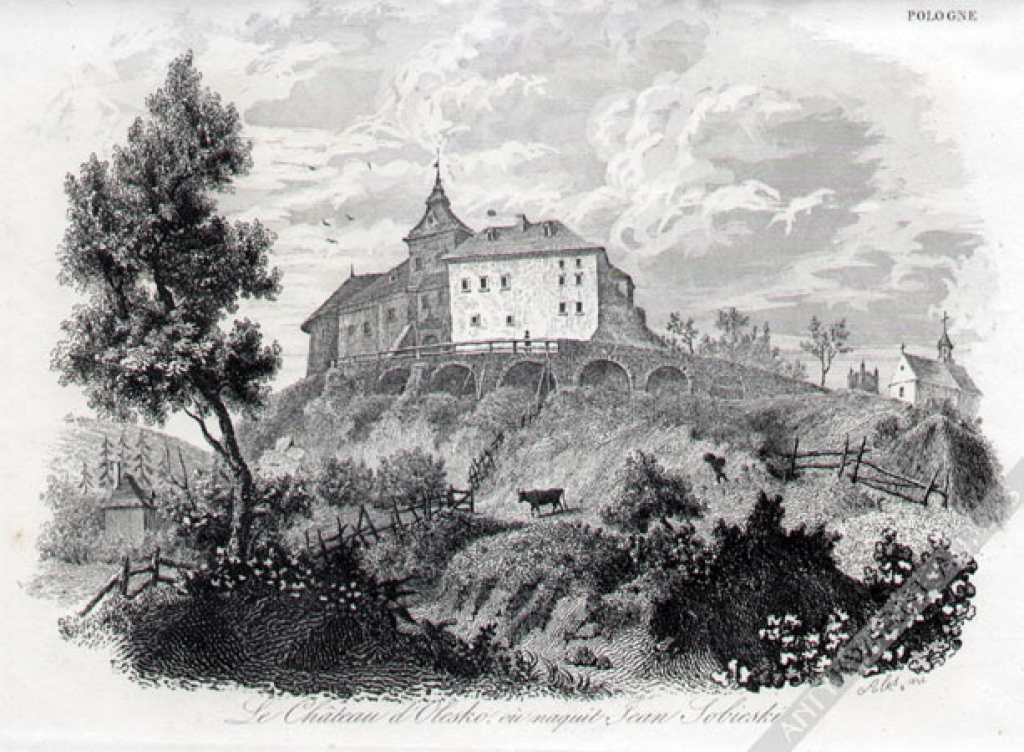 [rycina, 1836] Le Chateau d'Olesko, ou naquit Jean Sobieski [Zamek w Olesku, miejsce urodzenia Jana Sobieskiego]