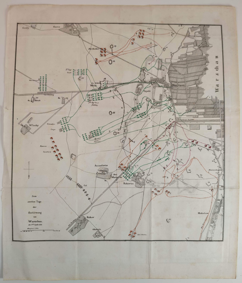[plan, Warszawa, ok. 1835] Zum zweiten Tage der Erstürmung von Warschau den  7-ten September 1831