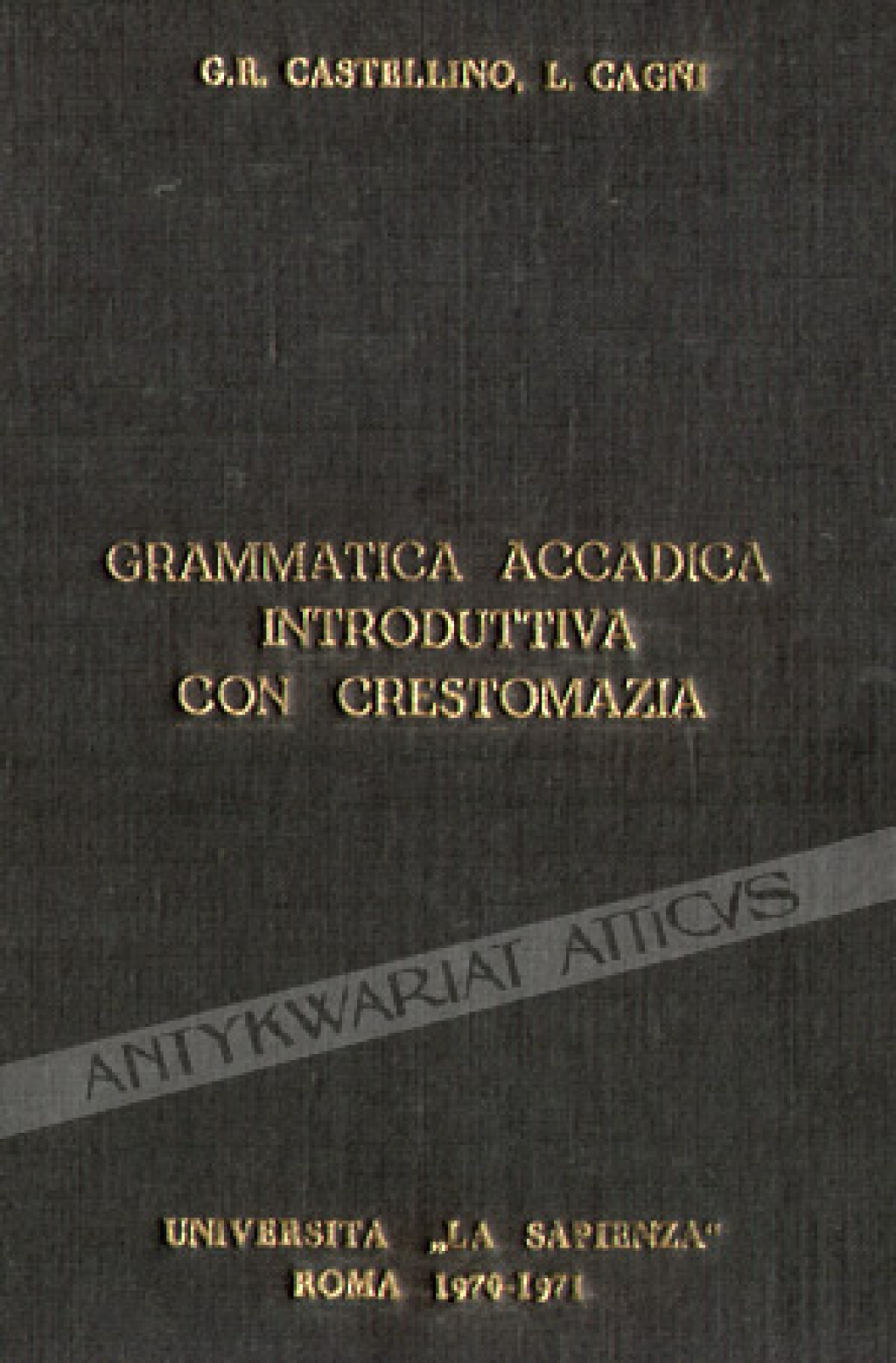 Grammatica accadica introduttivaCrestomazia accadica [współoprawne]