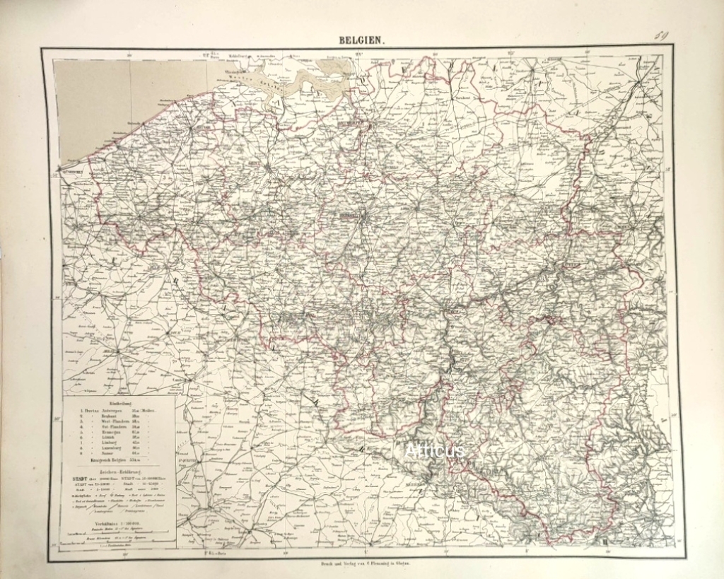 [mapa, 1879] Belgien [Belgia]