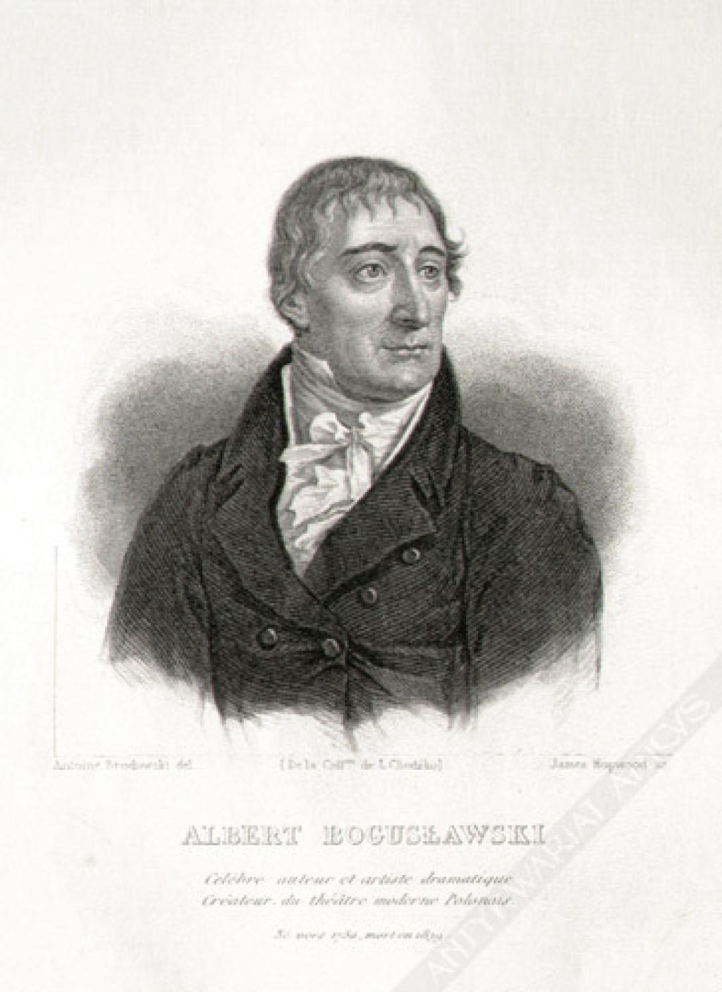[rycina, 1848] Albert Boguslawski. Célébre auteur et artiste dramatique. Créateur du théatre modern Polonaise [Wojciech Bogusławski]