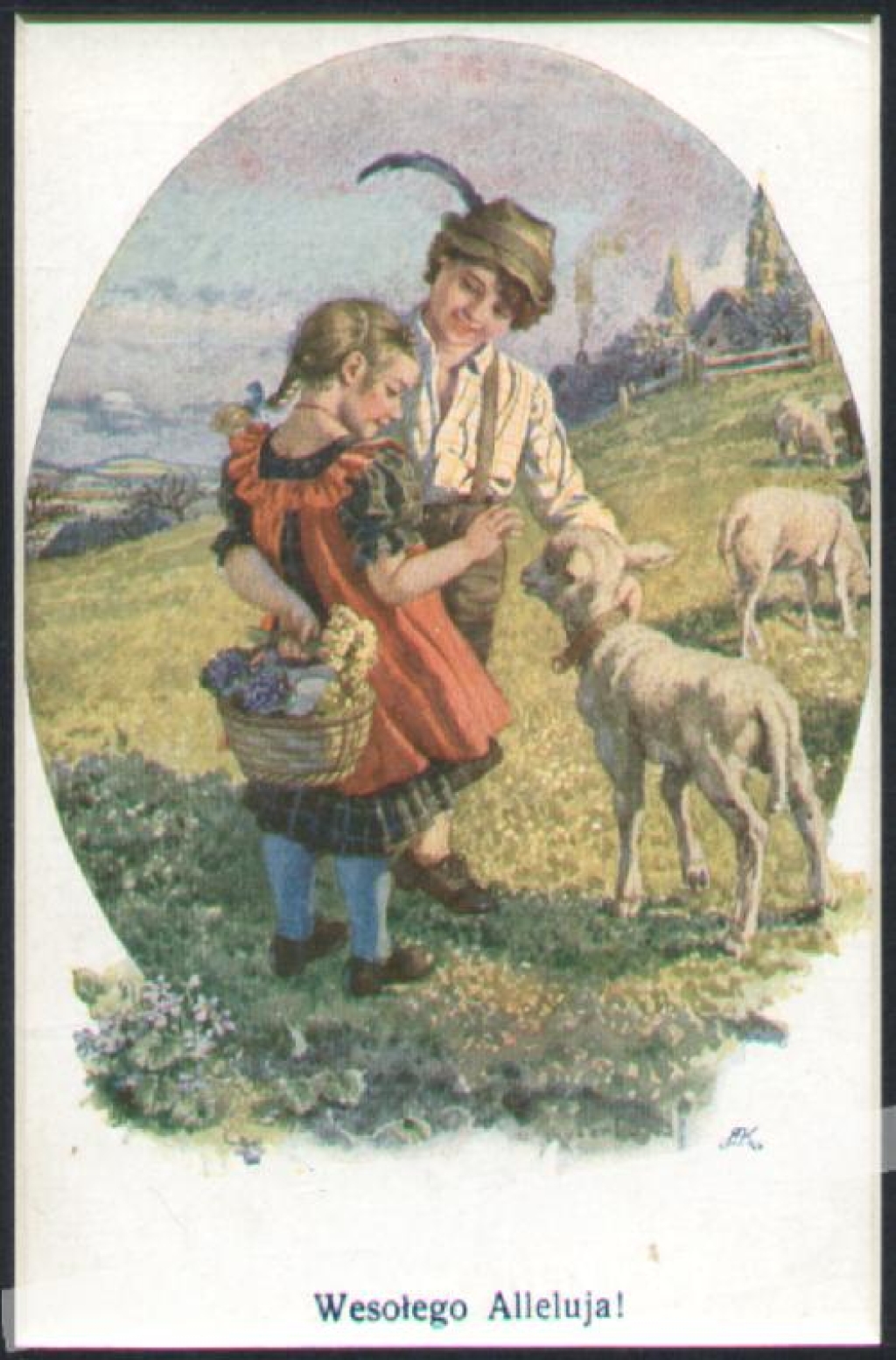 [pocztówka, lata 1920-te] Wesołego Alleluja