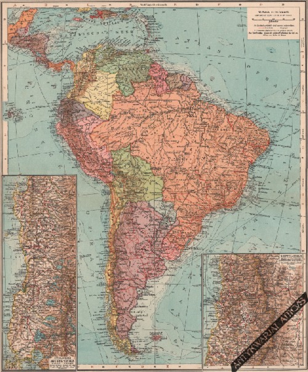 [mapa, 1928] Sudamerika [Ameryka Południowa]