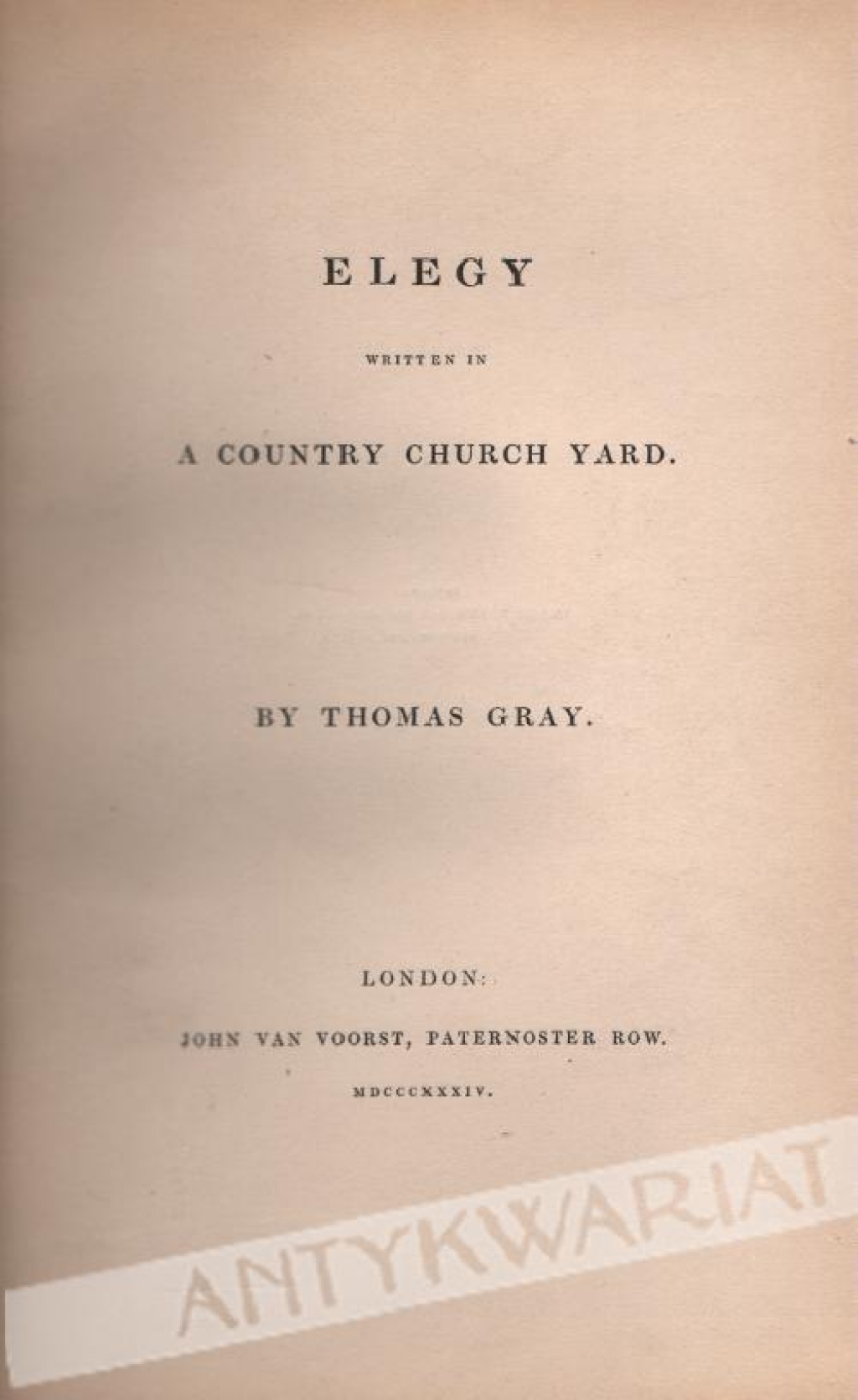 Elegy Written in a Country Church Yard