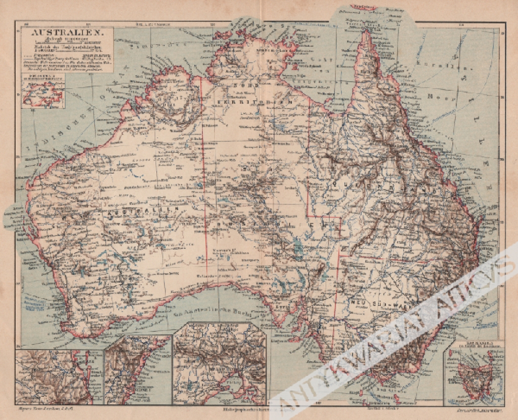 [mapa, Australia, 1905] Australien