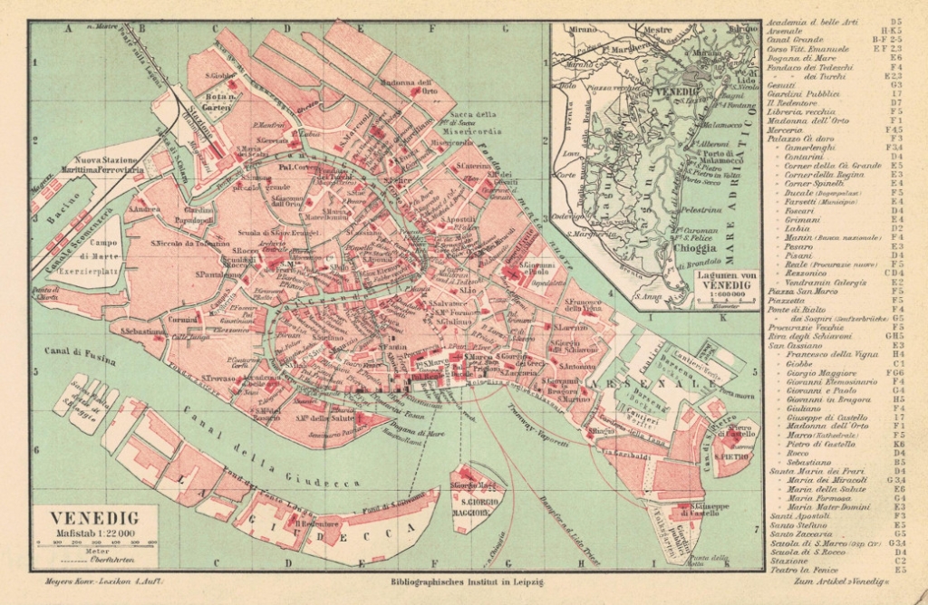 [plan miasta, 1885] Venedig [Wenecja]