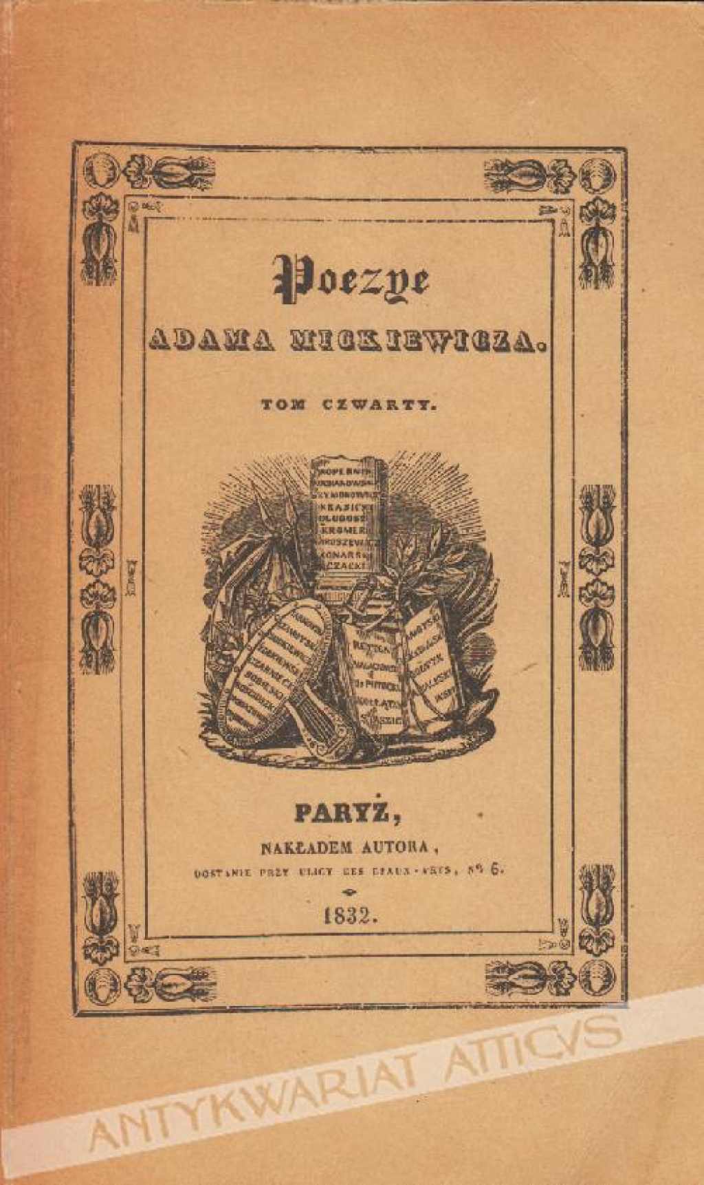 Poezye, tom czwarty - Dziady, część III [pierwodruk, reprint]