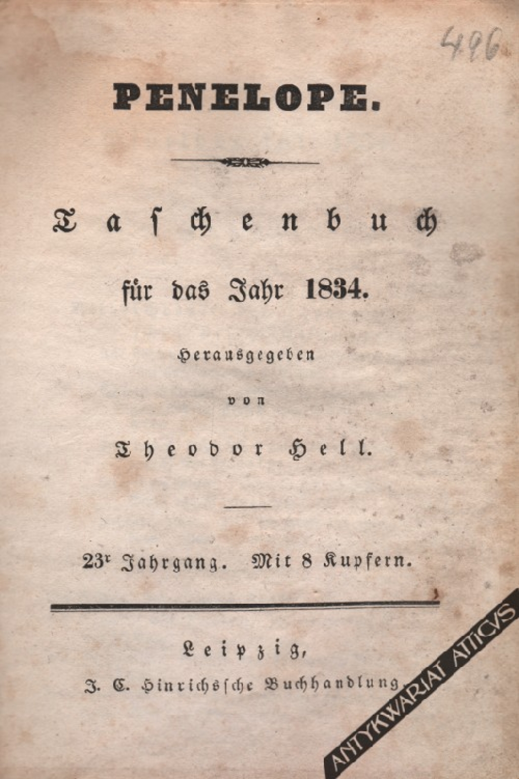 Penelope. Taschenbuch fur das Jahr 1834