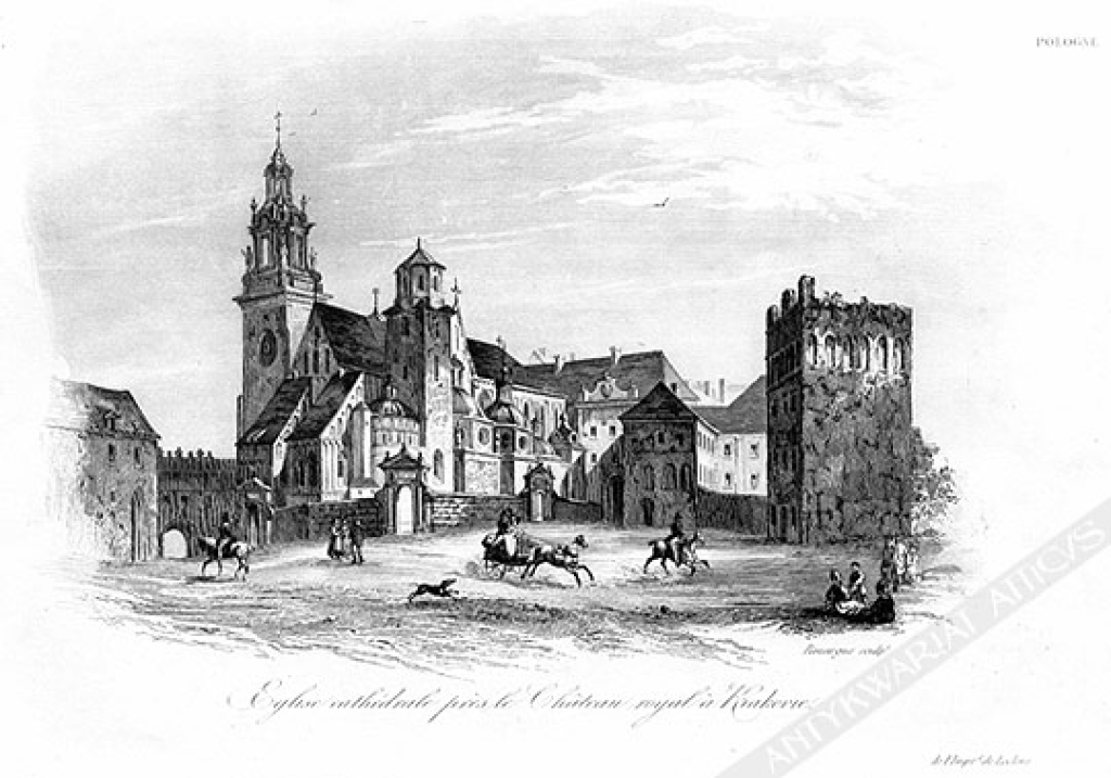 [rycina, 1835-36] Eglise cathedrale pres le Chateau royal a Krakovie