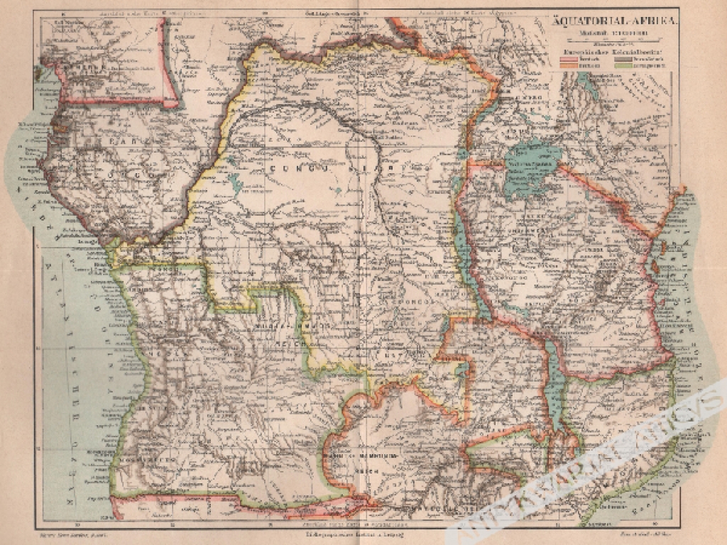 [mapa, Afryka środkowa, 1893] Aquatorial-Afrika