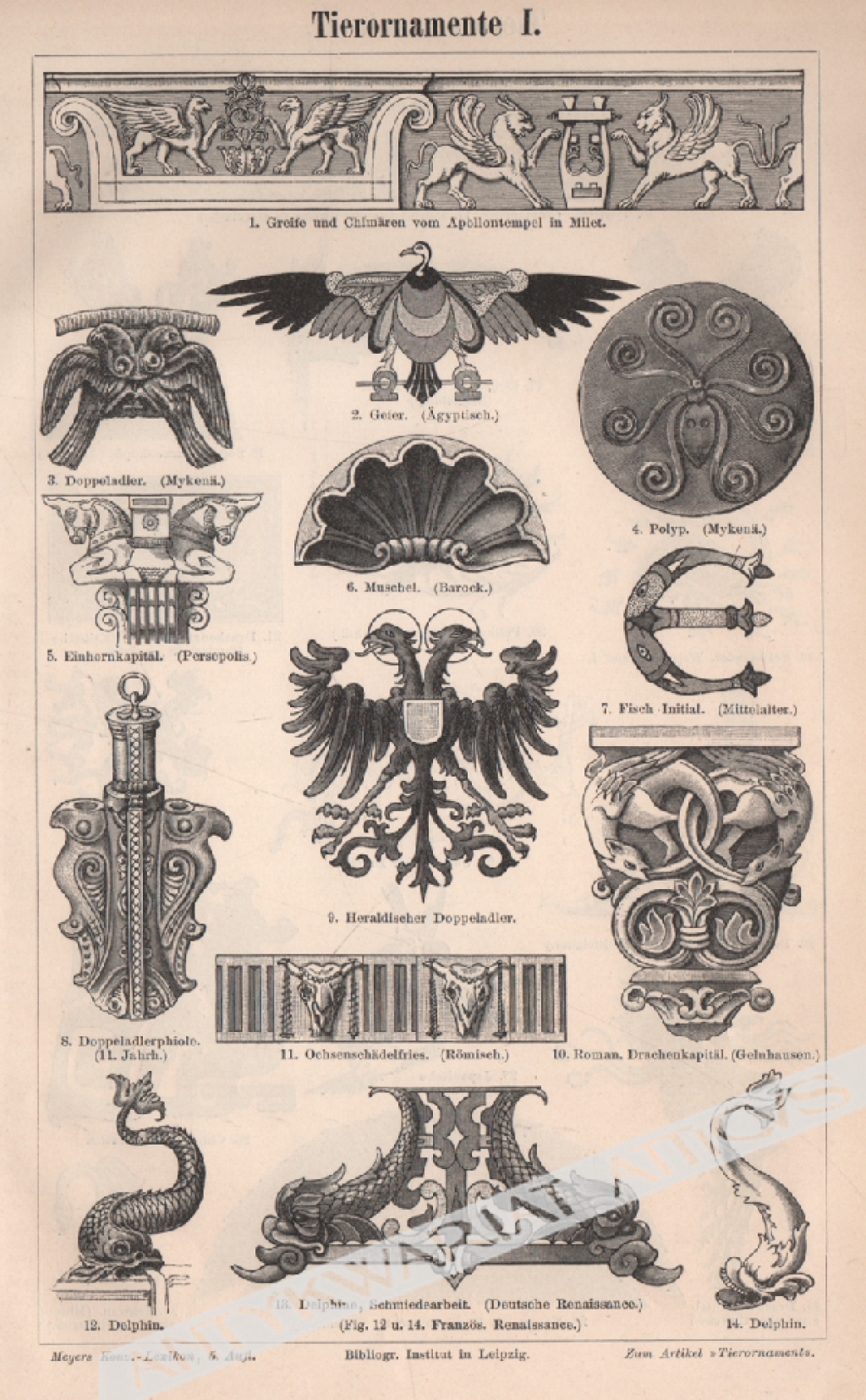 [rycina, 1897] Tierornamente I.-II. [dekoracyjne motywy zwierzęce]