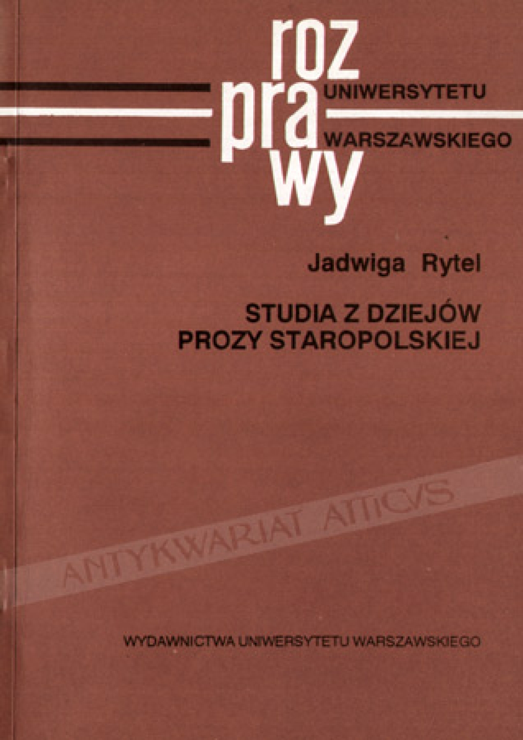 Studia z dziejów prozy staropolskiej