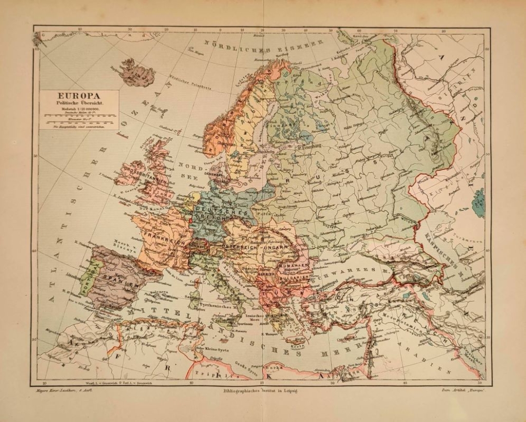 [mapa, 1907] Europa. Politische Ubersicht [polityczna mapa Europy]