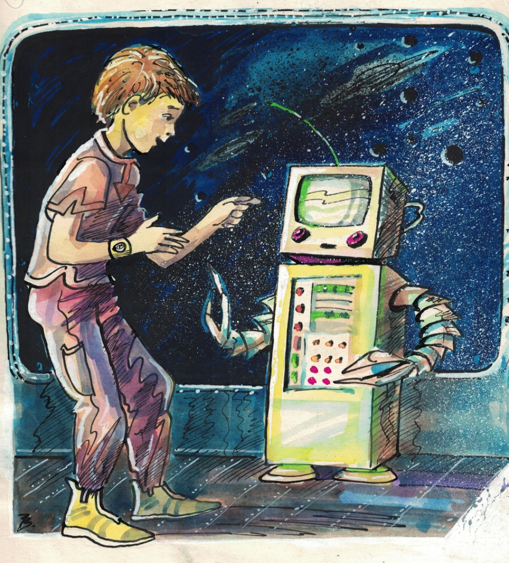 [rysunek, 1982] [Kosmiczne wakacje]