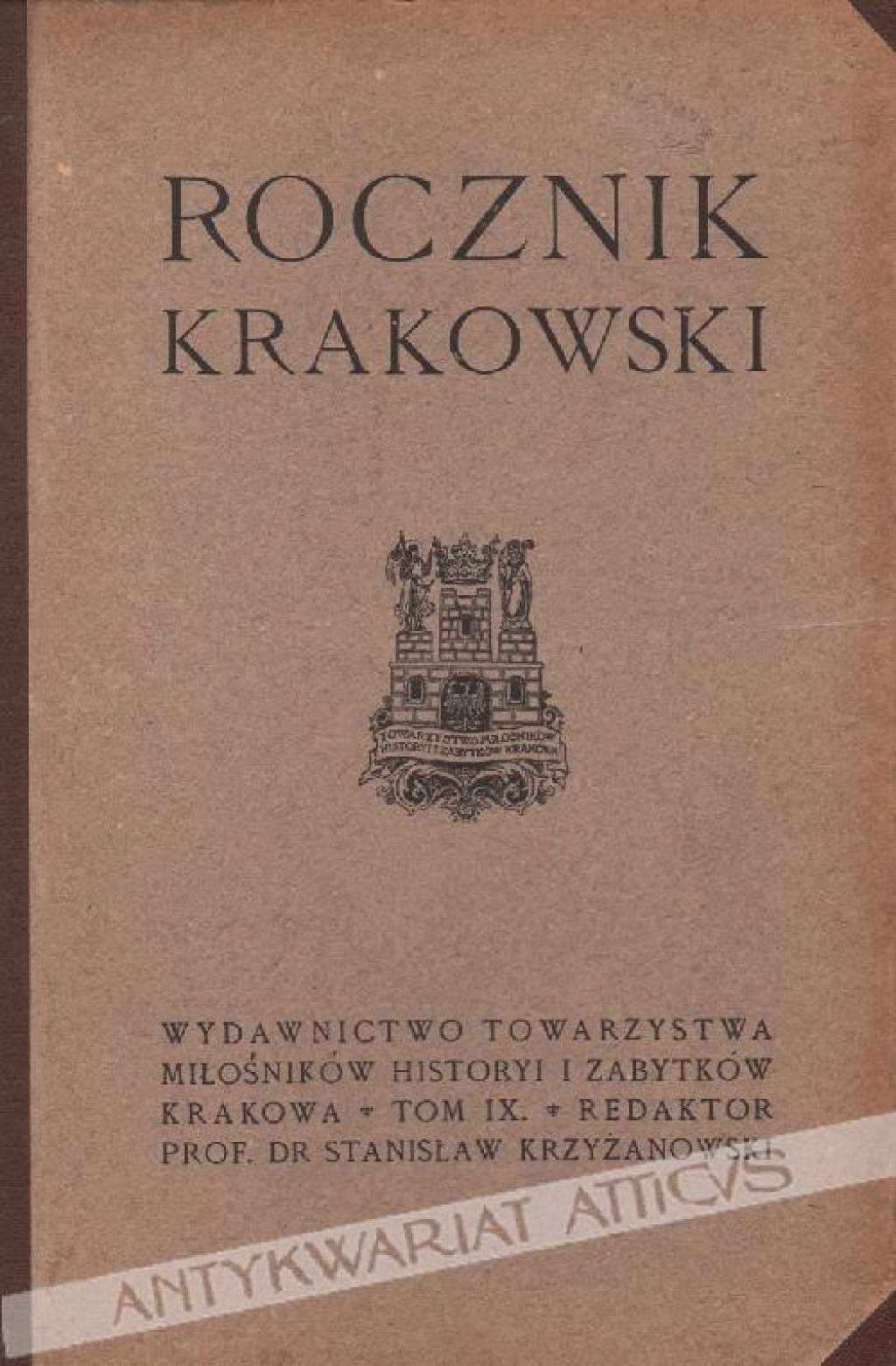 Rocznik Krakowski, t. IX.