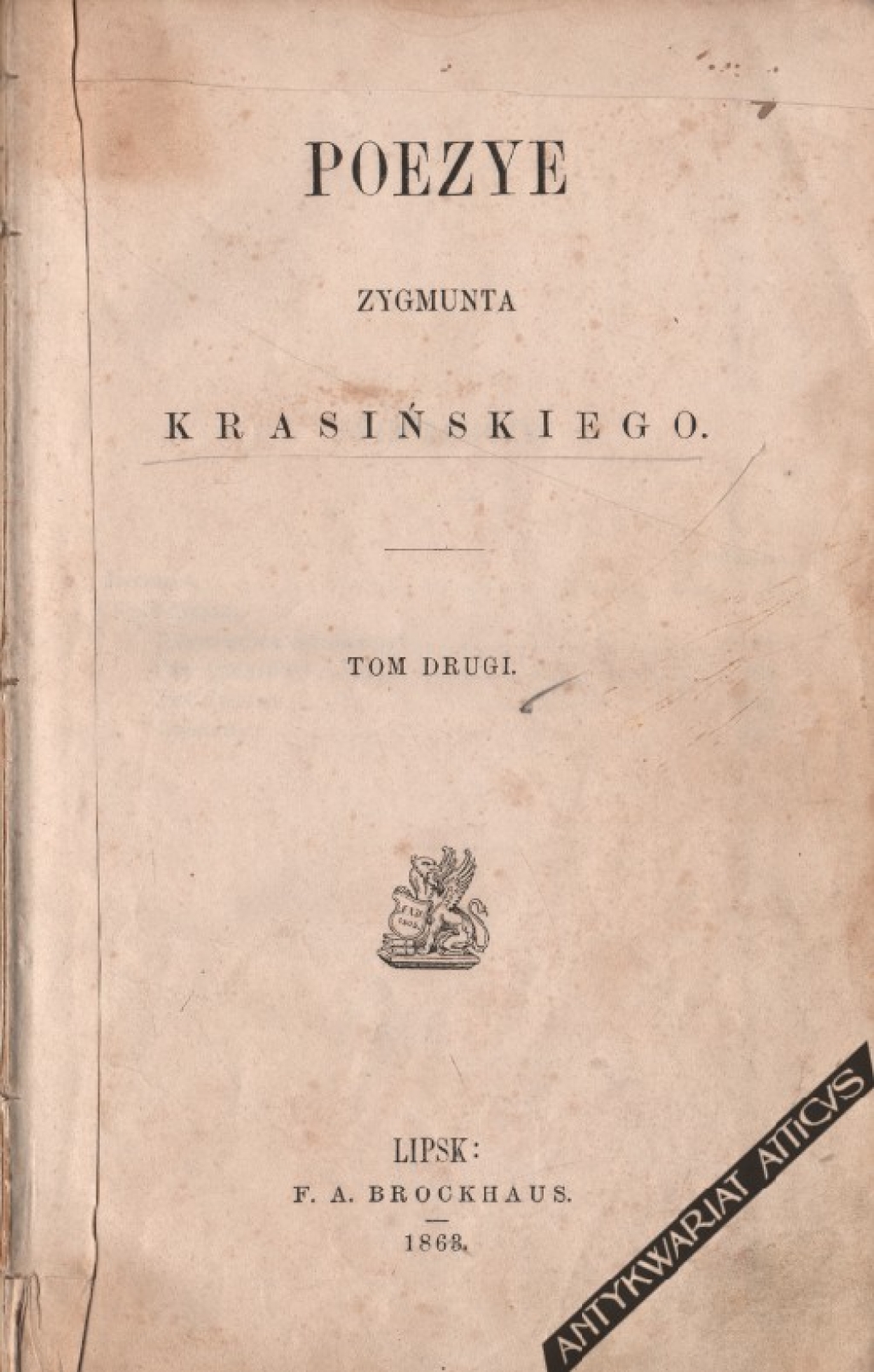 Poezje, tom drugi