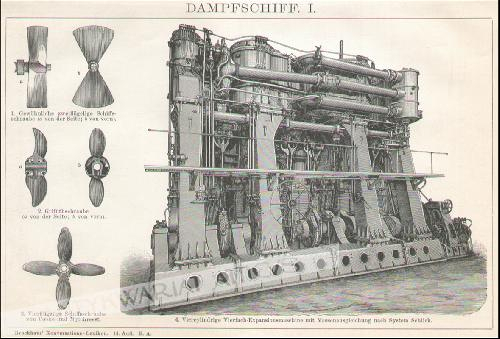 [ryciny, 1901] Dampfschiff I-III.  [parowce]