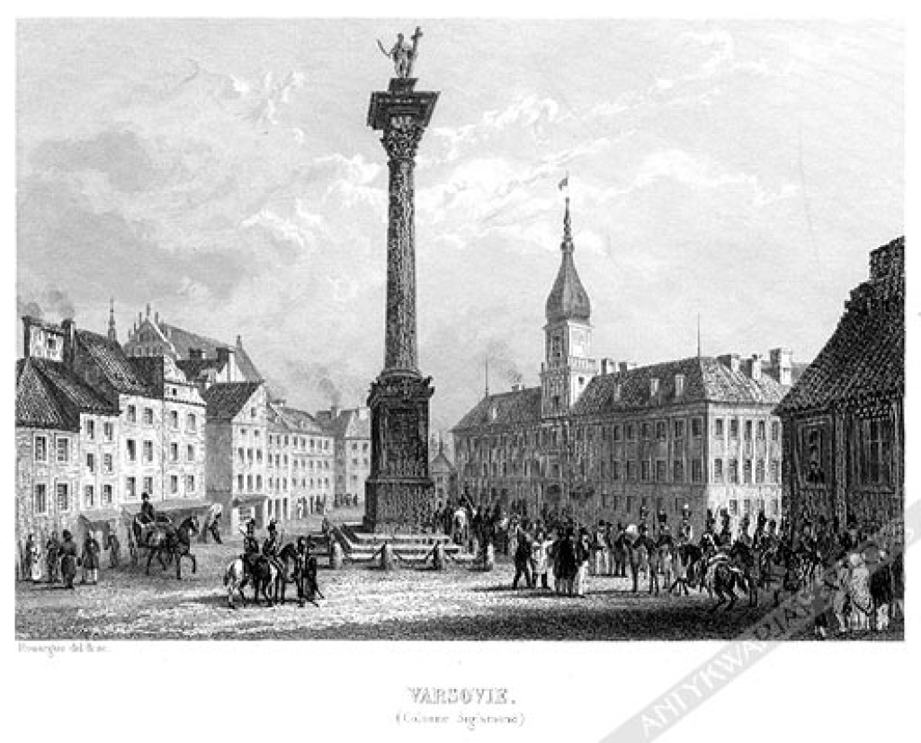 [rycina, Warszawa, ok. 1850] VARSOVIE. (Colonne Sigismond) (Warszawa. Kolumna Zygmunta)