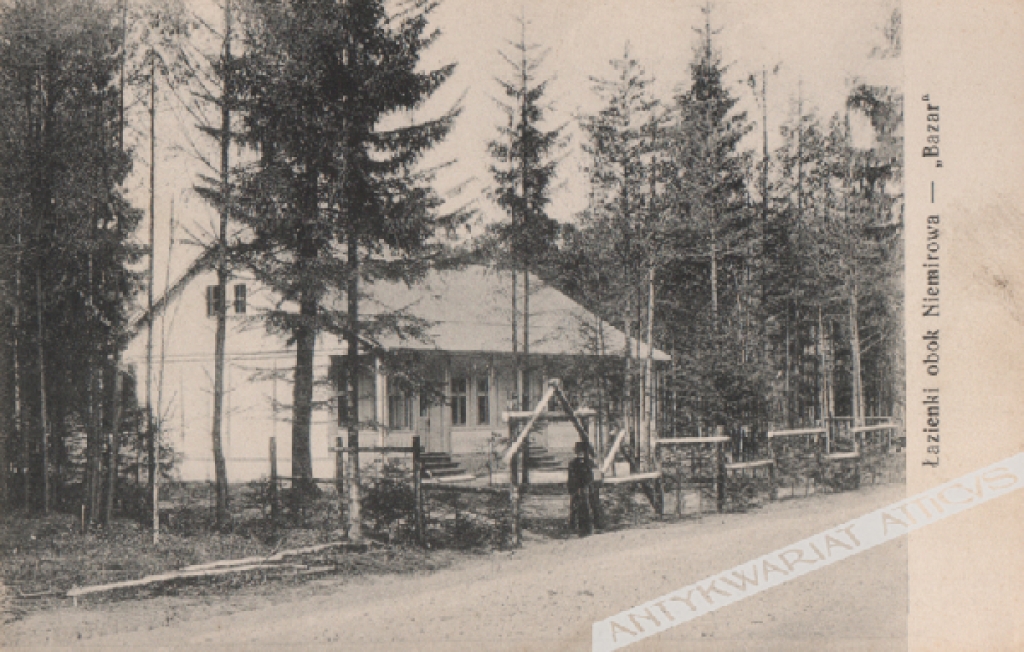 [pocztówka, ok. 1920] Łazienki obok Niemirowa-"Bazar"