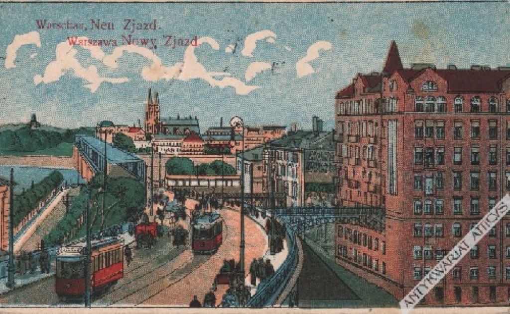 [pocztówka, ok. 1915] Warszawa, Nowy Zjazd Warschau, Neu Zjazd