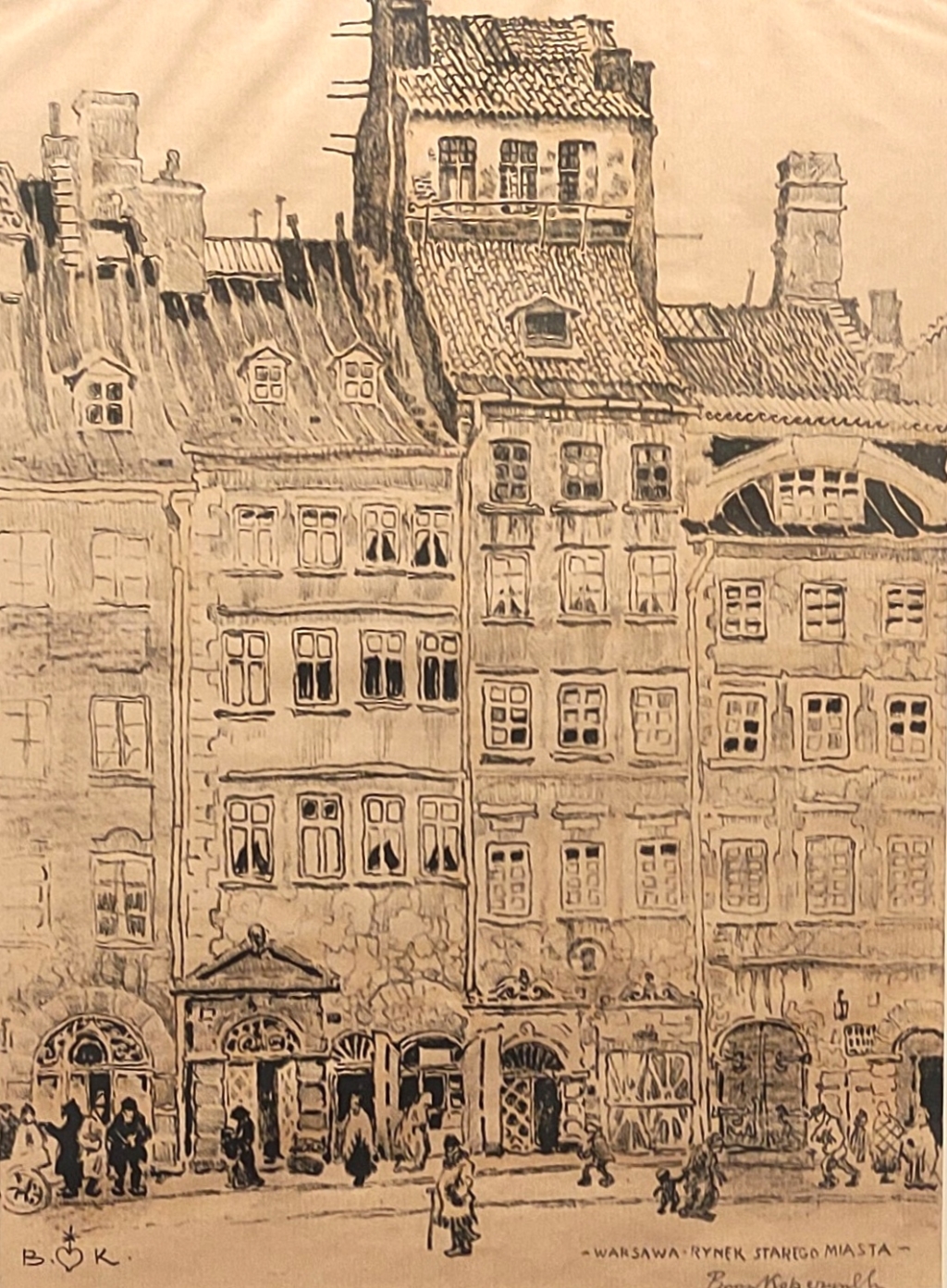 [grafika, ok. 1920] Rynek Starego Miasta w Warszawie