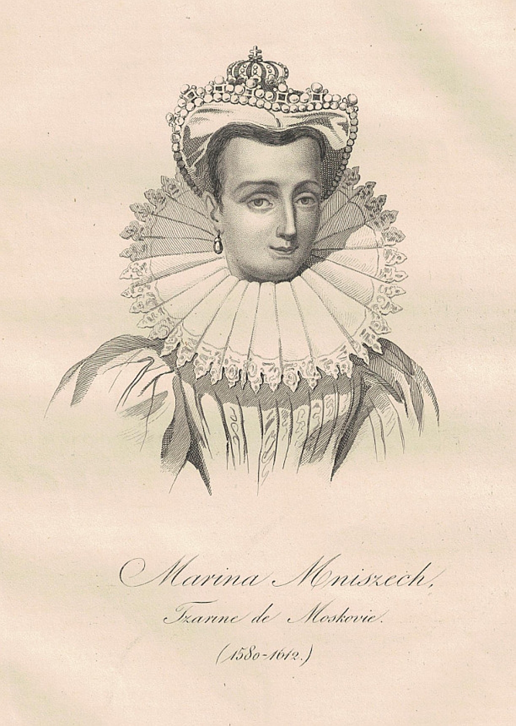 [rycina, 1846] Marina Mniszech. Tzarne de Moskovie [Maryna Mniszchówna]