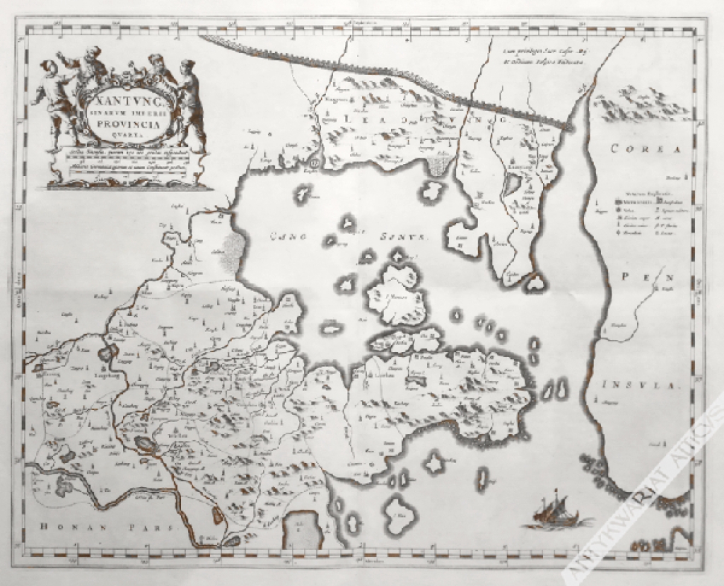 [mapa, Chiny, ok. 1655] Xantung. Sinarum Imperii Provincia Quarta 