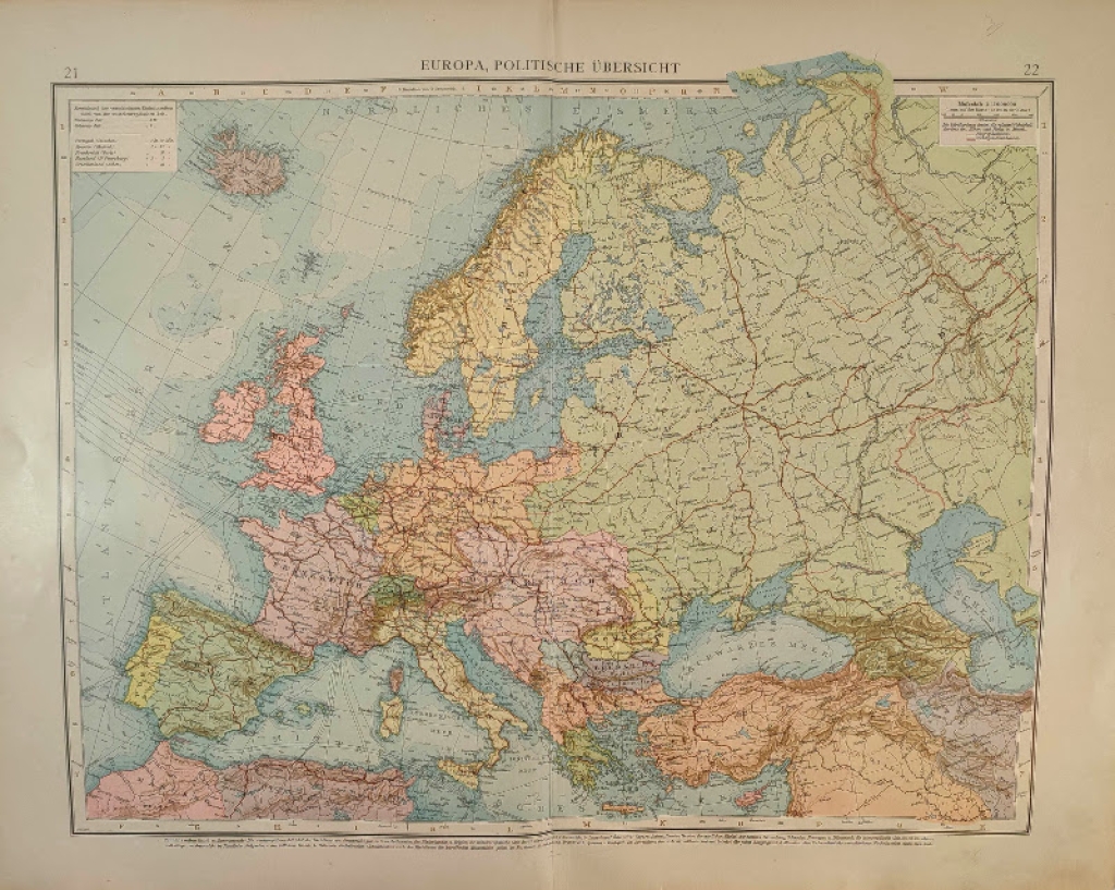 [mapa, 1898 r.] Europa. Politische Ubersicht  [Europa, mapa polityczna]