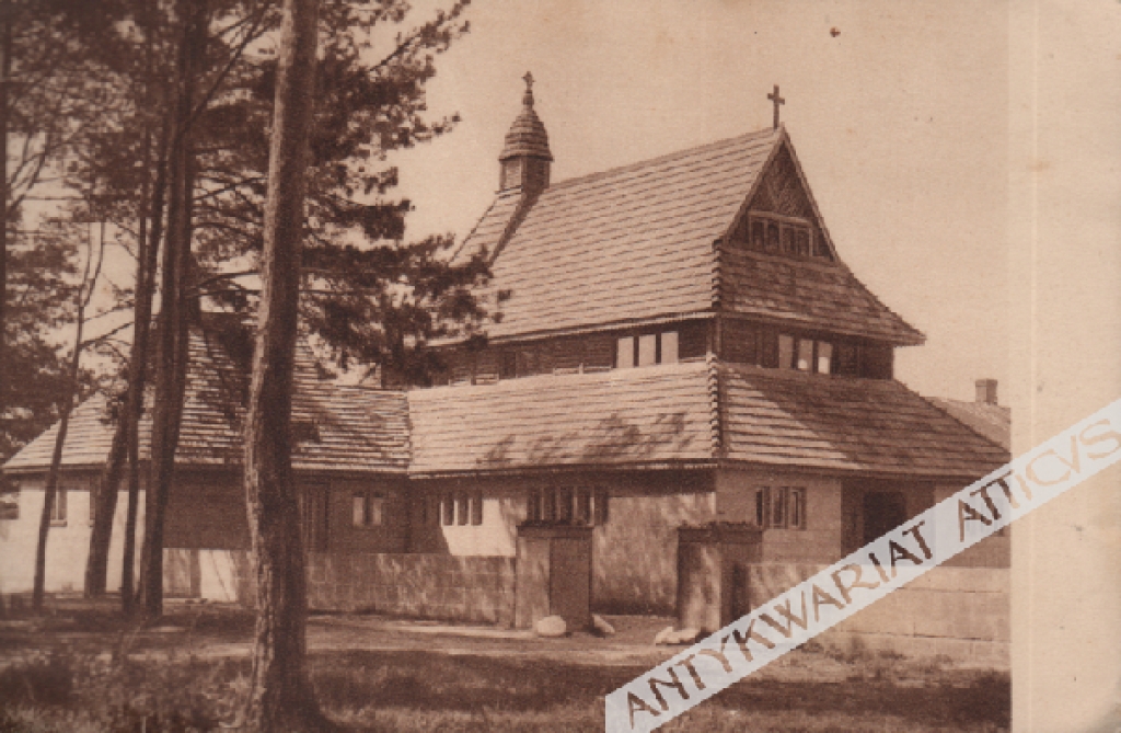 [pocztówka, lata 30-te] Kaplica zakładowa w Laskach