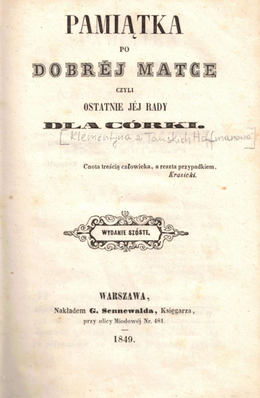 Pamiątka po dobrej matce czyli ostatnie jej rady dla córki