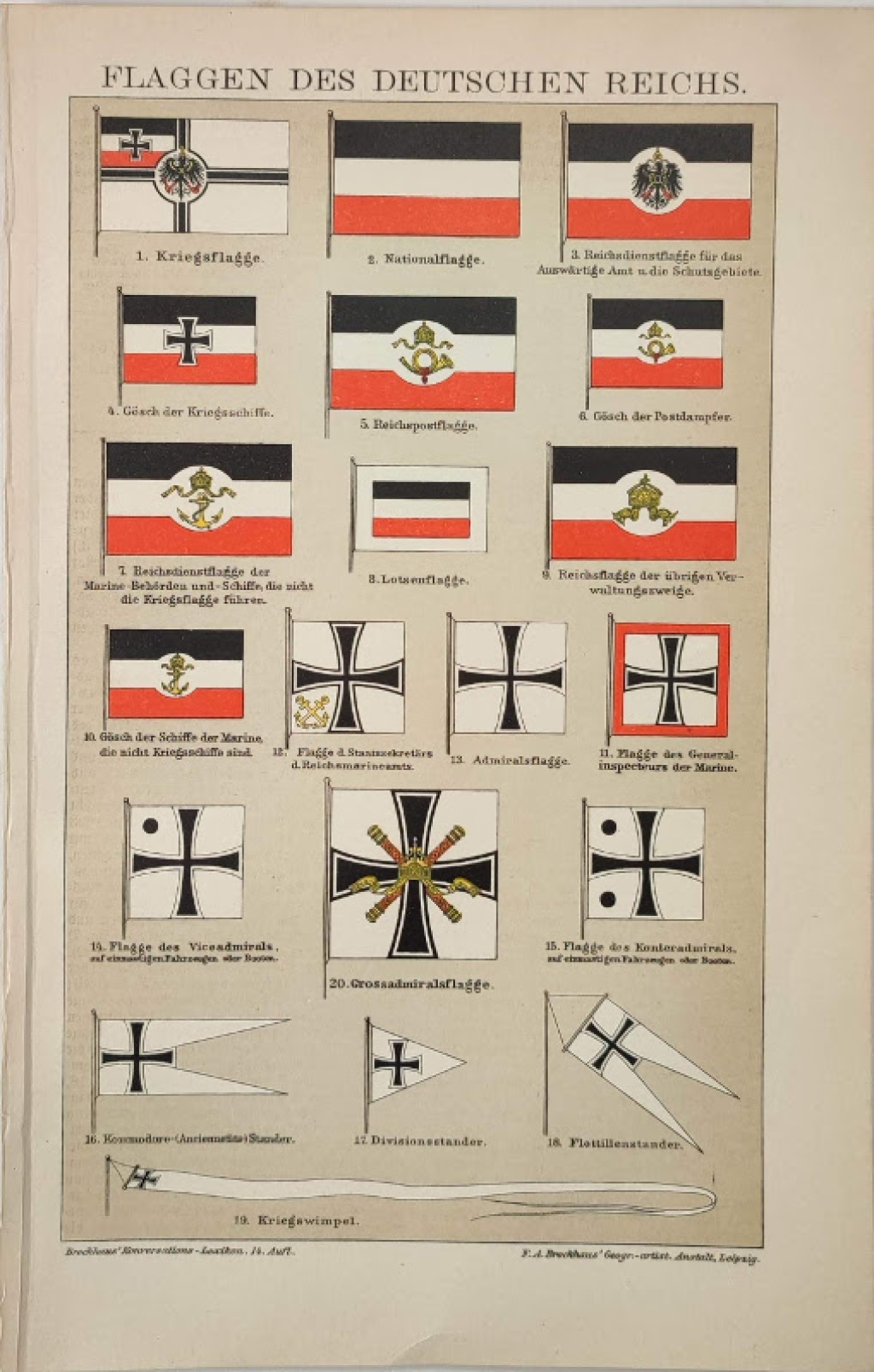 [rycina, 1901] Flaggen des Deutschen Reichs [flagi niemieckie]